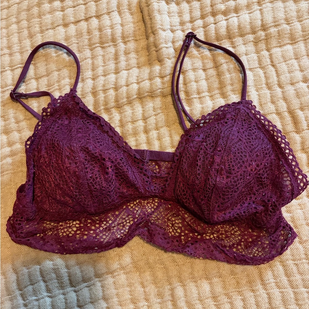 Victoria's Secret Deep Purple Lace Bralette